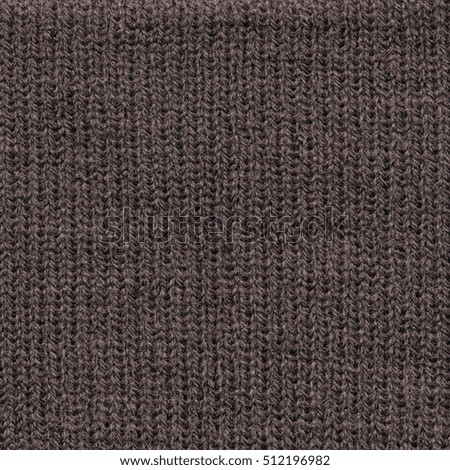 brown knitting fabric texture . Useful as background