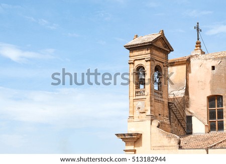 Old Italian Tower Of a Church Outdoor Landscape