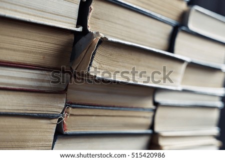 Stack of old worn books