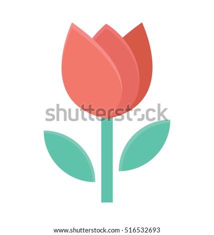 Tulip Bud Vector Icon