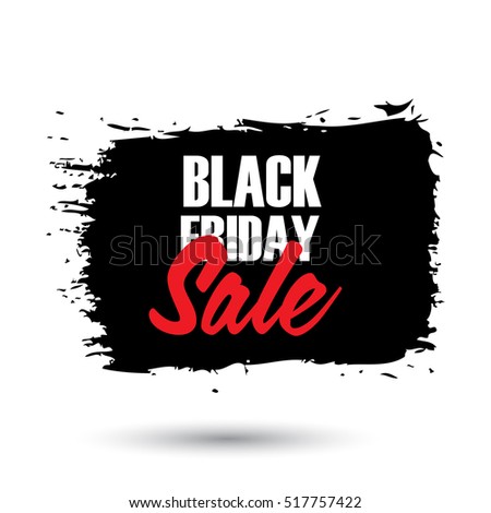 Black Friday Sale handmade lettering, calligraphy with film grain, noise, dotwork, grunge texture and dark background for logo, banners, labels, badges, prints, posters, web. Vector illustration.