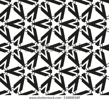 abstract geometric seamless pattern. vector. white and black