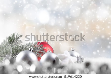 Christmas decoration on abstract background, close-up.