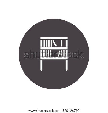 book shelf, library icon illustration vector, can be used for web and design