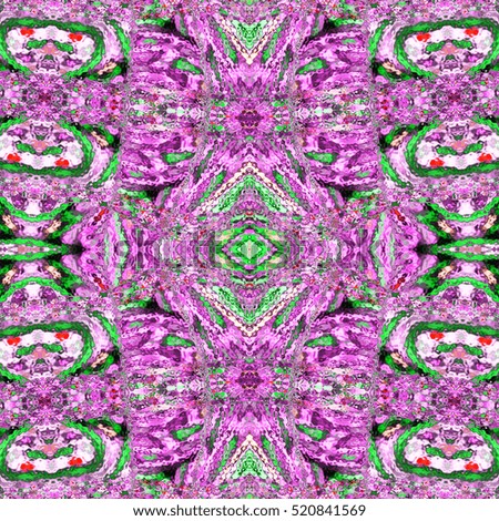Symmetrical melting colorful kaleidoscopic pattern for design and backgrounds
