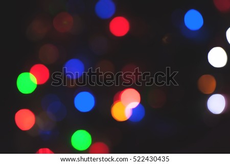 Abstract background of Christmas light bokeh. New Year