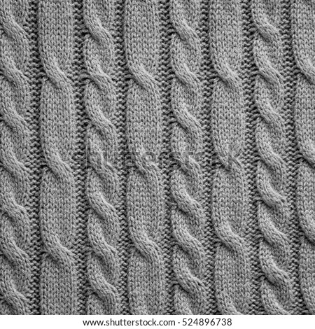Gray knitting wool texture background