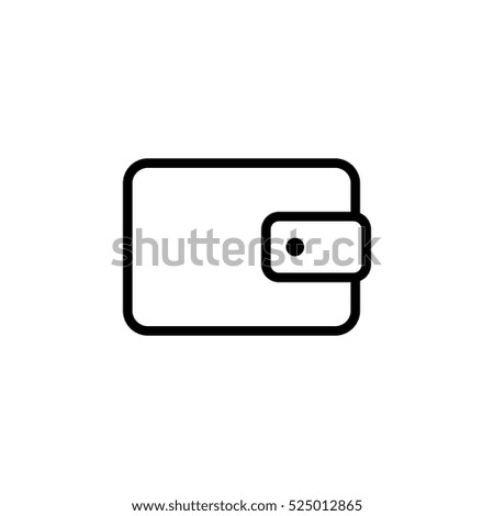 thin line wallet icon on white background