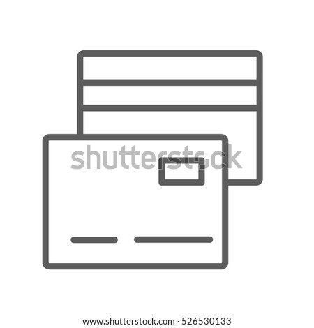 Credit cards. Icon. Isolated on white background.Vector illustration