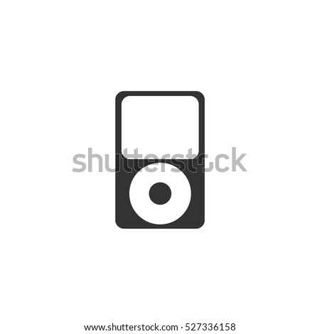 MP3 Player icon flat. Illustration isolated vector sign symbol