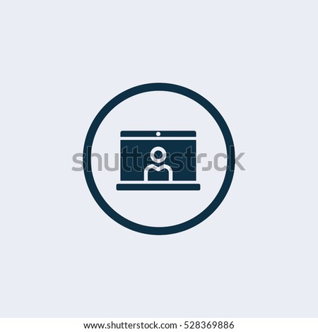 Webinar icon. Chat video sign. Online education symbol. 