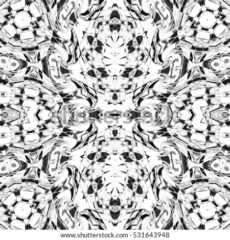 Abstract artistic melting black and white pattern for design and background