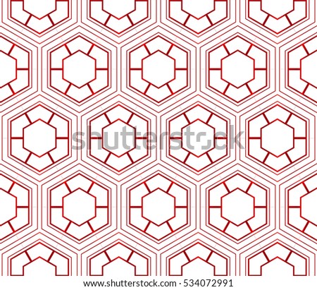 hexagons. seamless raster copy image. red gradient