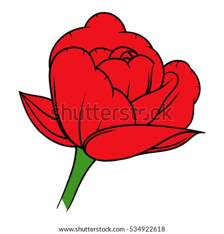Flowers roses. Isolated on white background. Vector illustration.