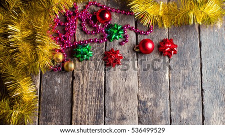 Christmas background, wooden