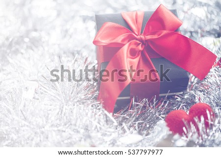 Gift box on soft background.