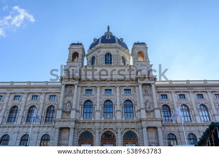 The Kunsthistorisches Museum -Museum of Fine Arts in Vienna, Austria