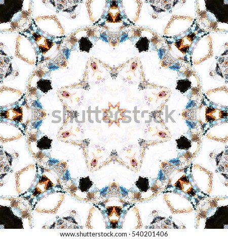 Melting colorful kaleidoscopic pattern for textile, ceramic tiles, wallpapers and design