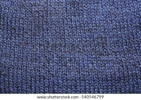 Blue knit texture.