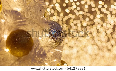 christmas tree with bright blurred bokhe on the background, celebrating christmass, happiness, new year, gifts, joys