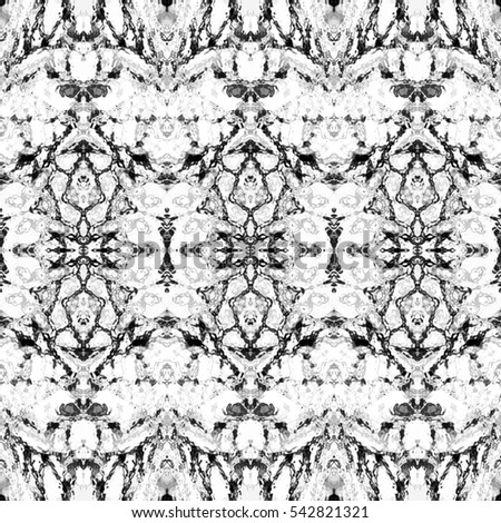 Melting seamless black and white pattern for design, textile and backgrounds