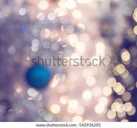 Abstract christmas defocused lights on christmas tree.