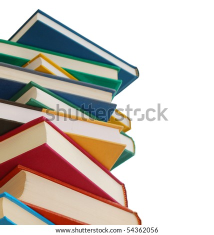 closeup books stacking