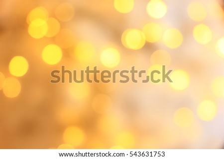 Golden bokeh lights, Christmas lights defocus abstract background