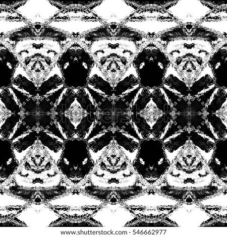 Melting seamless black and white pattern for design, textile and backgrounds
