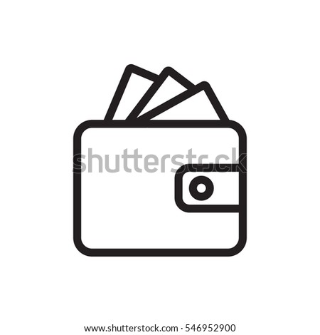 Wallet icon illustration isolated vector sign symbol