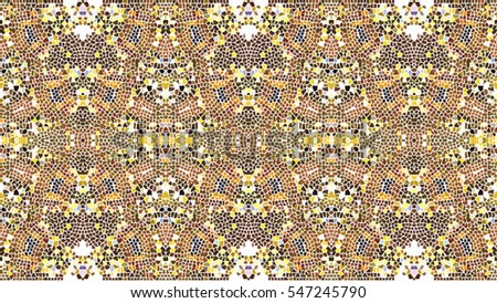 Mosaic colorful artistic rectangle horizontal pattern for textile, design and backgrounds. Aspect ratio 16:9
