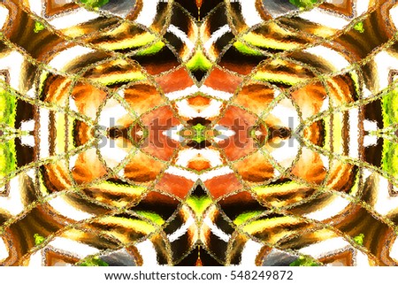 Melting colorful symmetrical abstract rectangle horizontal pattern for textile, ceramic tiles and design. Aspect ratio 3:2