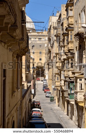The streets of Valetta, a capital of Malta