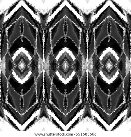 Black and white square abstract pattern for textile, ceramic tiles and designs. Aspect ratio 1:1