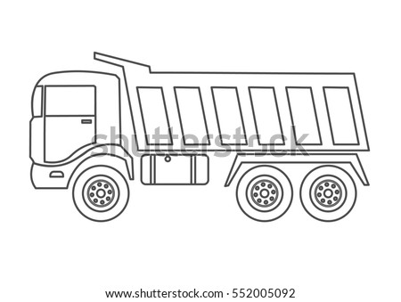 Autotruck Tipping lorry Tripper truck icon isolated