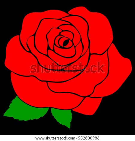 silhouette of a rose in a pattern on a black background