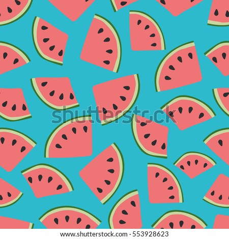 Watermelon pattern. Vegan food . Summer cute pattern. Sweetheart vector illustration. For the backpack, carrying case, bags, wrapping paper, background for the site, wallpaper, textiles