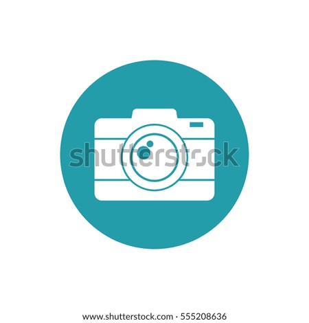 photo camera picture vacation travel button vector illustration eps 10