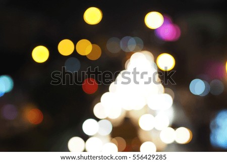 Night city street lights bokeh background