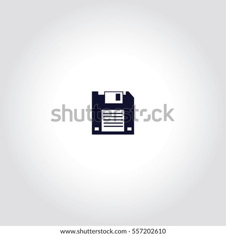  Diskette picture isolated Vector Icon.