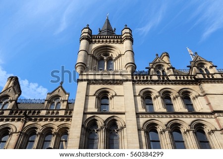 Manchester City Hall - architecture in North West England (UK).