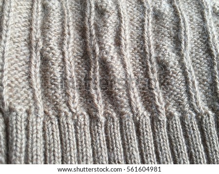 The knitted fabric texture, soft focus abstract background