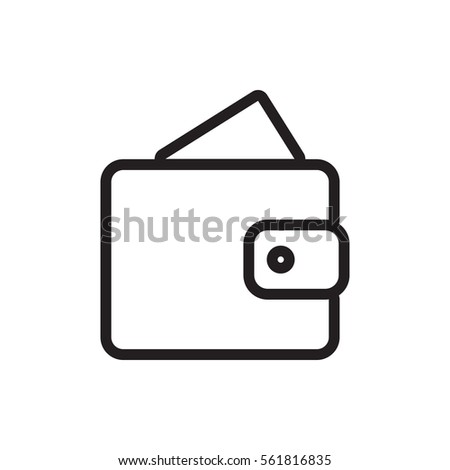 wallet icon illustration isolated vector sign symbol