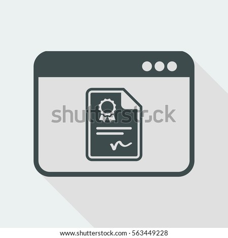 Online document service - Vector flat icon
