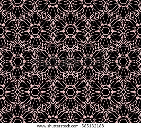 Geometric seamless pattern. Modern floral ornament. vector illustration. For the interior design, wallpaper, decoration print, fill pages