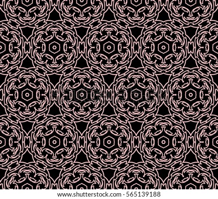 Modern decorative floral lace pattern. Luxury texture for wallpaper, invitation, decor, fabric. Vector illustration.