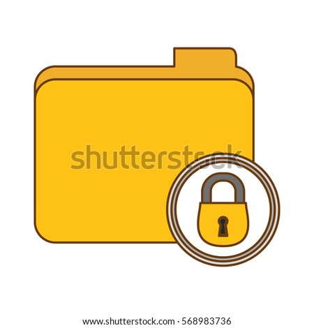 color file data center security icon, vector illustration