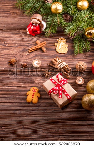Gingerbread on a wooden table
