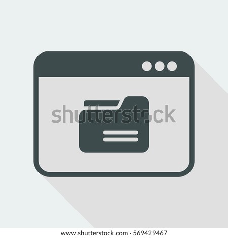 Folder window - Vector flat minimal icon