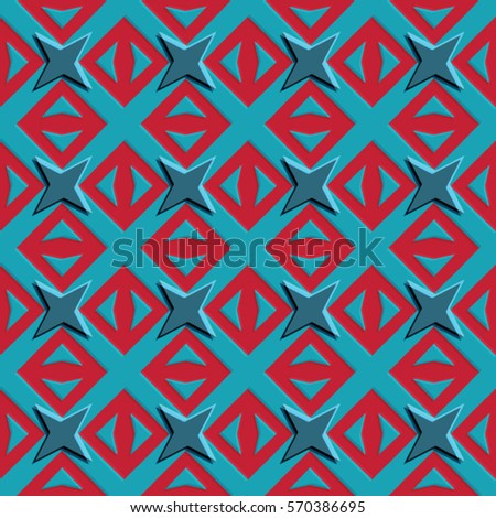 Bass-relief, optical illusion. Colorful endless texture with shadow. Architectural background. Geometric vector pattern for website, corporate style, party invitation, wallpaper, interior design